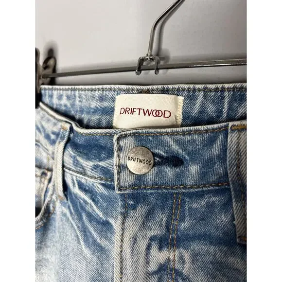 Driftwood x Free People Farrah Embroidered Flare Jeans Size 25 - Picture 5 of 7